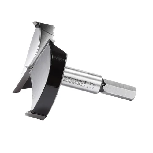 Miniatura 13 de Mollom Broca Forstner de 1/4" (6.3 mm) para carpintería precisa con un grosor de carburo YG8 duradero de 0.063 in, esta herramienta de corte
