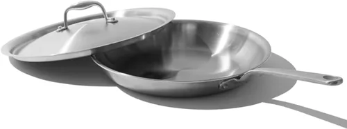 Miniatura 12 de Made In Utensilios de cocina Juego de 3 sartenes de acero inoxidable de 8, 10 y 12 pulgadas Revestimiento de acero inoxidable de 5 capas