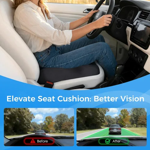 Miniatura 4 de Niceeday Cojín de asiento para oficina, automóvil y silla de ruedas, espuma viscoelástica de alta calidad con diseño ergonómico en forma de U