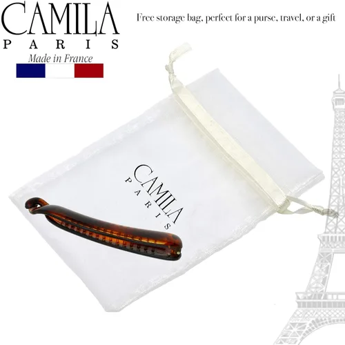 Miniatura 6 de Camila Paris NV134 - Pinza para cabello francés, soporte flexible para cola de caballo clásico para niñas, peine de plátano entrelazado