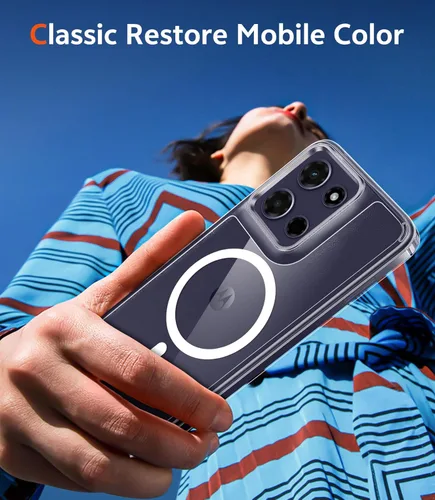 Miniatura 910 de FNTCASE Funda para iPhone 13 Pro-Max: Fundas magnéticas transparentes compatibles con Magsafe Slim anti amarillamiento protección contra caídas