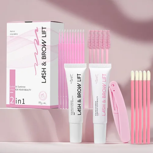 Miniatura 9 de Kit de levantamiento de pestañas para permanente de pestañas, profesional para levantamiento de pestañas y cejas, ingrediente natural para rizos