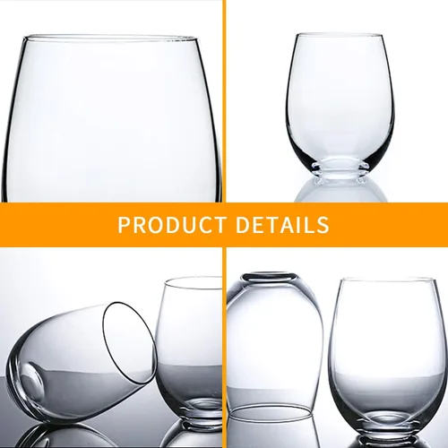Miniatura 3 de Vaso de vino transparente de 20 onzas sin tallo, taza grande para aireación mejorada con borde duradero resistente a las virutas para vino blanco