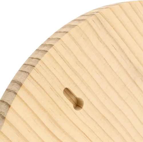 Miniatura 3 de SINJEUN Paquete de 4 placas redondas de madera de 12 pulgadas, letrero colgante de madera en blanco de 3/4 pulgadas de grosor, tableros de madera