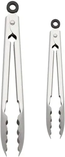 Miniatura 9 de KitchenAid Pinzas de acero inoxidable con punta de silicona, 12 pulgadas, Aqua Sky aguamarina (Aqua Sky)