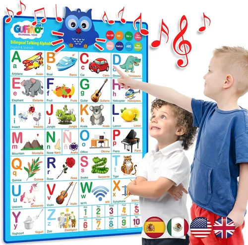 Miniatura 12 de Juguetes de Aprendizaje Bilingüe - Juguetes en Español para Niños Pequeños de 1-3 Años, Juguetes de Números Interactivos, Números para Niños