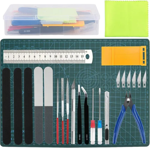 Kit de herramientas de modelo Gundam profesional de 25 piezas, herramientas de construcción de pasatiempos, juego de manualidades Gundam Modeler,