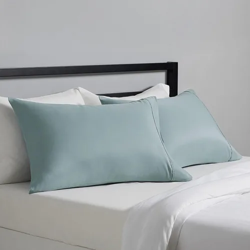 Miniatura 6 de Amazon Basics Juego de 2 fundas de almohada estándar, ligeras, súper suaves y de fácil cuidado, color gris oscuro, 30 pulgadas de largo x 20