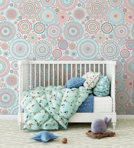 Miniatura 4 de CiCiwind Papel tapiz de contacto bohemio para despegar y pegar, papel de pared colorido para cocina, autoadhesivo, extraíble, impermeable, fácil