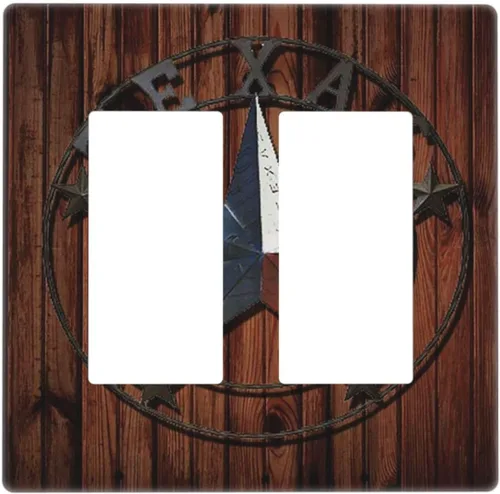 Miniatura 71 de Mid Century Morden Boho - Placa de pared para interruptor de luz dúplex de 1 banda, placa frontal decorativa eléctrica para receptáculo para baño