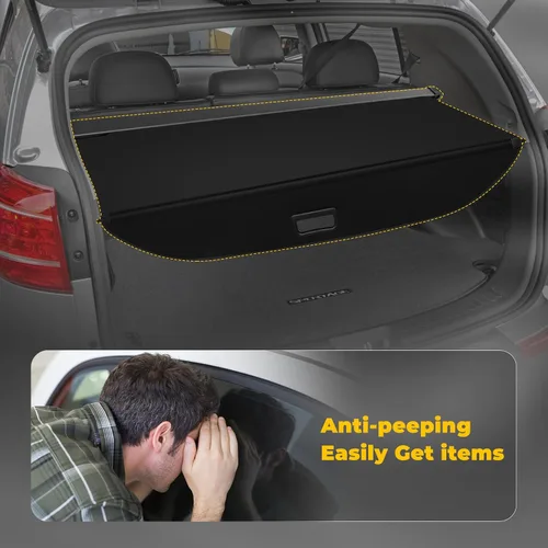 Miniatura 3 de OCPTY Cubierta de carga trasera para maletero 2013-2018 compatible con Toyota RAV4 2.5L Tonneau cubierta de seguridad