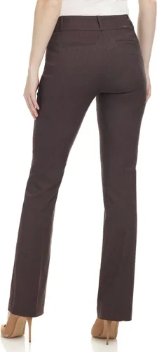 Miniatura 4 de Rekucci - Pantalones elásticos para mujer, de ajuste cómodo y levemente acampanados