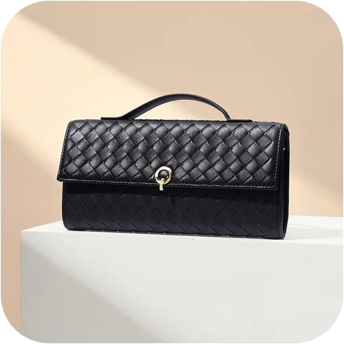 Miniatura 8 de CHUNLI Bolsos de mano tejidos elegantes para mujer, bolsos cruzados de diseñador con asa superior, bolso formal de piel sintética de noche