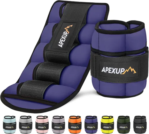 APEXUP 10 libras/par de pesas de tobillo ajustables para mujeres y hombres, correas de peso modularizadas para piernas para yoga, caminar, correr,