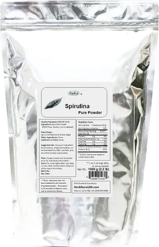 Miniatura 2 de Polvo de espirulina 100% puro de energía fresca no irradiada (35.27 oz (2.2 libras))