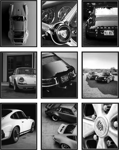 BigWig Prints Póster Porsche 911 - Arte de pared Porsche, póster de coche vintage, arte 911 GT3 RS, decoración de garaje, decoración clásica de