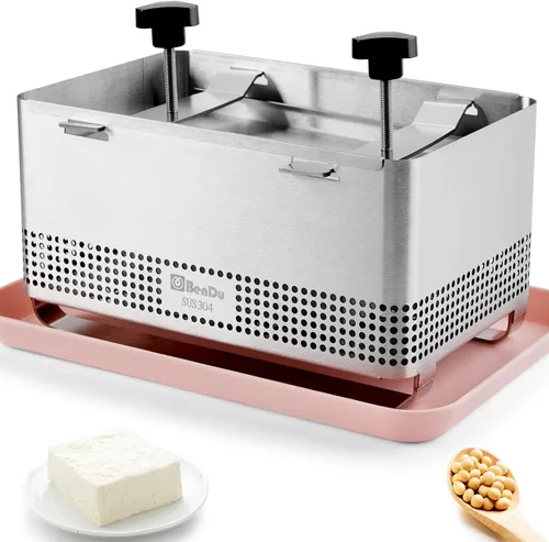 Miniatura 7 de Prensa de tofu de acero inoxidable, Paneer Maker con diseño mejorado de prensa profunda, mejora el sabor y la textura del tofu, para tofu casero