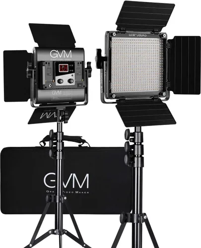 Miniatura 8 de GVM - Luz de video LED RGB de 1300D, kit de iluminación de video de 65 W con control Bluetooth, 25000 lux/1.6 ft, 2 paquetes de luz LED para estudio