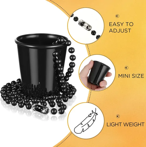 Miniatura 3 de Dandat 24 piezas de chupito en collar de cuentas, accesorios de graduación, mini vasos de plástico desechables para fiesta de graduación, accesorios