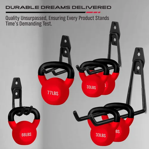 Miniatura 2 de Conjunto de surtido de gancho de pared para almacenamiento de herramientas de garaje: 15 piezas de gancho grande resistente organizador