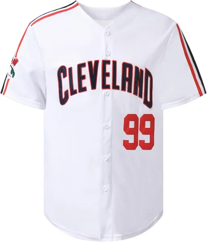 Miniatura 2 de BafrA Camiseta para hombre #99 Ricky Vaughn de los años 90, ropa de hip hop, camiseta de béisbol de película, camiseta cosida para fanáticos
