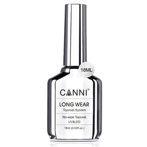 CANNI Capa superior de gel que no se limpia de 0.6 fl oz, esmalte de uñas de gel resistente a los arañazos, esmalte de uñas de alto brillo y larga