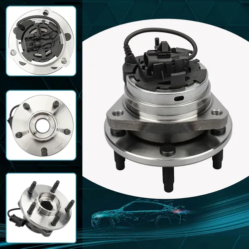 Miniatura 3 de IRONTEK Buje de rueda delantera y conjunto de cojinetes 513214 compatible con Pontiac 05-10 G6, para Chevrolet 04-12 Malibu/08-10 HHR SS/08-10