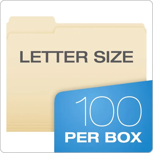 Miniatura 4 de Pendaflex Carpetas de archivos con pestañas reforzadas, tamaño carta, Manila, corte 1/3, 100 por caja (R752 1/3) (paquete de 5)