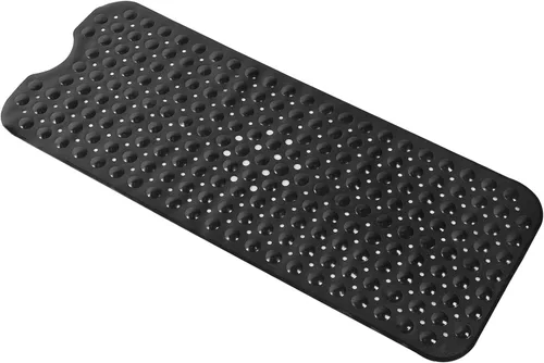 Miniatura 31 de Almohadilla de ducha antideslizante para bañera, 21 x 21 pulgadas, suave, de gran tamaño, lavable a máquina, con orificios de drenaje, ventosa