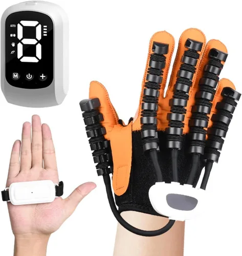Miniatura 9 de Guantes portátiles del robot del entrenamiento del dedo del golpe hemiplejia entrenador dedo ejercitador de la función de la mano de reparación