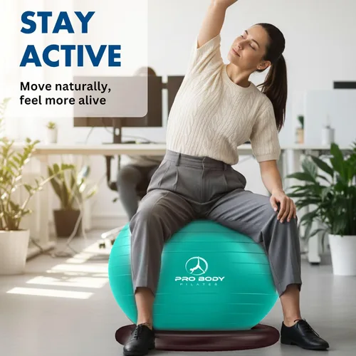 Miniatura 3 de ProBody Pilates Yoga Ball Chair, Exercise Ball Chair with Base or Stand for Home Office Desk Sitting or Workout, Balance Ball & Stability Ball Seat