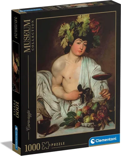 Clementoni - 39765 - Colección del Museo - Caravaggio, Bacchus - 1000 Piezas - Rompecabezas para adultos, Arte, Puzzle Pinturas famosas, Cuadros