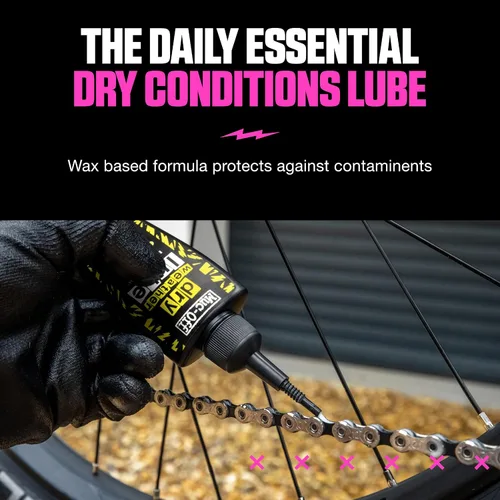 Miniatura 3 de Muc-Off Dry Chain Lubricante de 1.7 fl oz - Lubricante biodegradable para cadena de bicicleta, adecuado para todo tipo de bicicletas, formulado