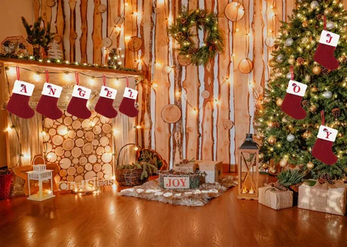 Miniatura 4 de Threetols Medias de Navidad con inicial, letra pequeña bordada de punto, medias de Navidad rojas y blancas, letras de monograma, para colgar, medias
