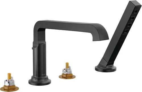 Miniatura 9 de Delta Tetra - Grifo de bañera romana con ducha de mano, grifo de bañera de níquel cepillado, acero inoxidable T4789-SS-PR-LHP