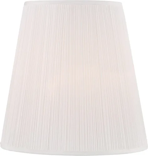 Miniatura 2 de Aspen Creative 33133, Pantalla de Lámpara de Araña Tradicional Plisada con Forma de Hongo, Blanco, 6" Superior x 14" Inferior x 8" Diagonal