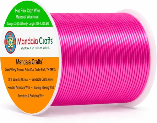 Miniatura 216 de Mandala Crafts - Alambre de aluminio anodizado de 8 calibre para hacer joyas - 9.75 m de alambre flexible negro colorido - Flexible para bonsái