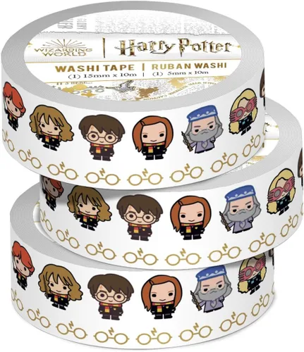 Miniatura 7 de Paper House Productions Harry Potter - Juego de 2 rollos de cinta Washi para álbumes de recortes y manualidades, personajes Chibi Personajes de Chibi
