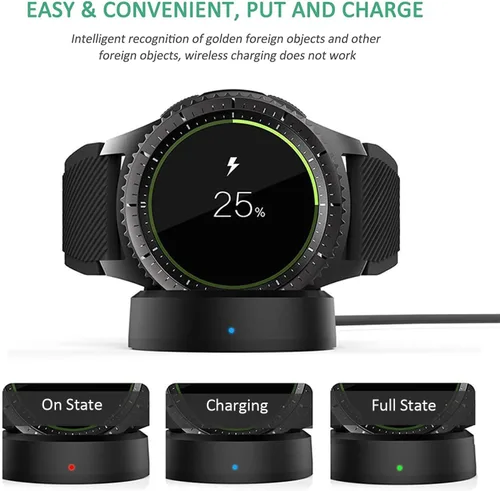 Miniatura 4 de Cargador de reloj para Samsung Gear S2, base de carga con cable de carga micro USB, para Smausng Gear S3 S2 Classic, S3 Frontier, S4 Smart Watch