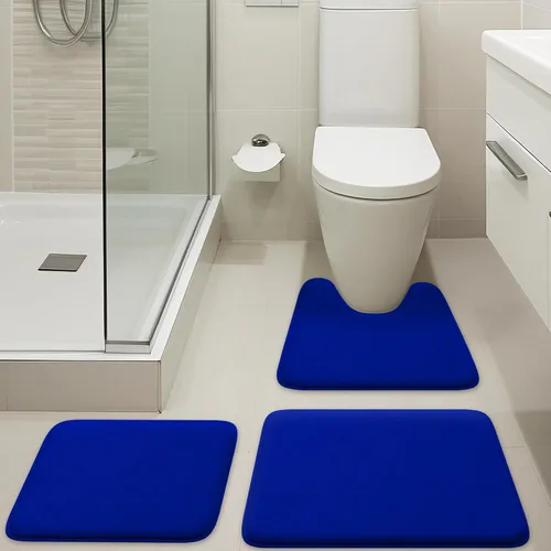Miniatura 34 de Alfombra de baño de lujo – 1 pieza de alfombrilla de baño de espuma viscoelástica, antideslizante y ultrasuave, altamente absorbente, fácil