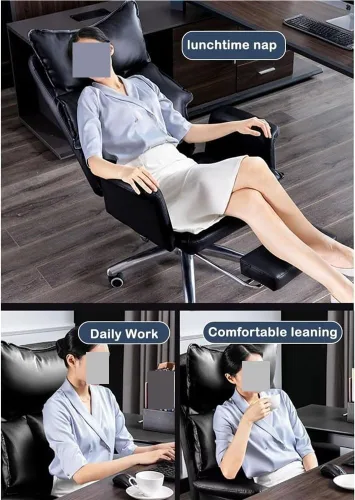 Miniatura 6 de High Back Ergonomic Office Chair with Extendable Footrest Adjustable Headrest and Lumbar Support Computer Gaming Desk Chair Quiet Rubber Wheels for