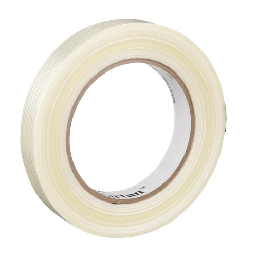 3M Cinta de filamento Tartan 8934, transparente, 0.709 in x 180.4 ft, 4 mil, 48 rollos por caja