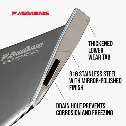 Miniatura 5 de MEGAWARE KEELGUARD 27141 SKEGGUARD se adapta a algunos Suzuki 150-175-200-225-250hp (ver listado para más detalles) Protector de protección de acero