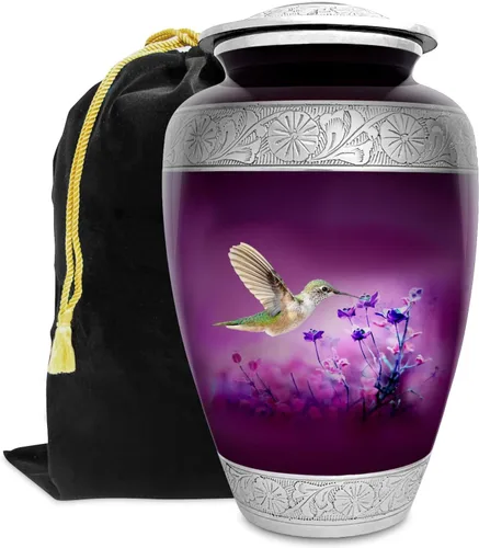 Loving Tribute - Urna de cremación de colibrí para cenizas humanas adultas, gran monumento funerario hecho a mano para recordar a tus seres queridos