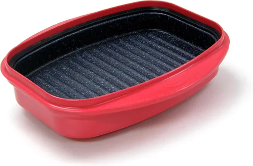 Miniatura 3 de Microheath - Parrilla sartén para cocinar en microondas - color rojo.