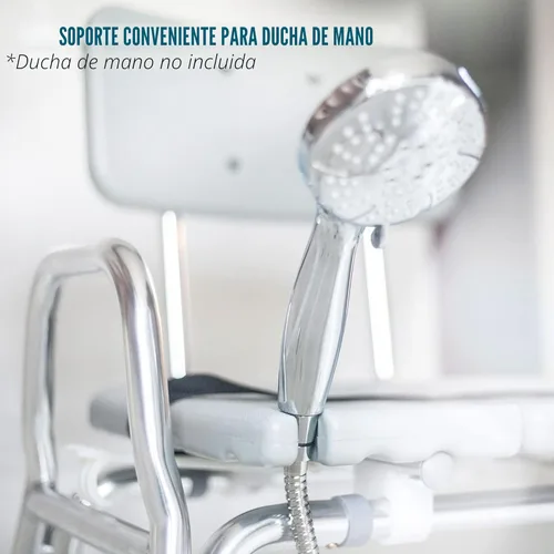 Miniatura 8 de DMI Banco de transferencia de bañera y silla de ducha con cuerpo de aluminio antideslizante, elegible para FSA, altura del asiento ajustable