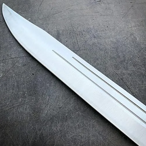 Miniatura 3 de Machete táctico de acero inoxidable de 18 pulgadas con mango de madera