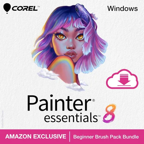 Corel Painter Essentials 8 | Software de pintura digital para principiantes | Paquete exclusivo de pinceles de Amazon [Descarga de PC]