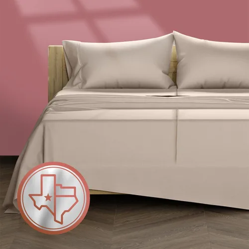 Miniatura 47 de TEXAS LINEN CO. Juego de sábanas de algodón egipcio Split King - 600 número de hilos, 5 piezas, sábanas blancas para cama ajustable, fibra 19: Raya