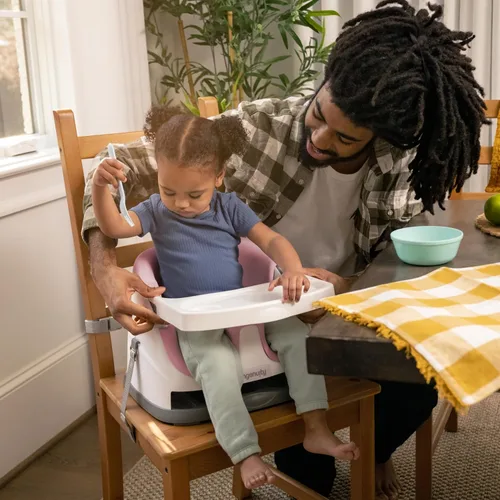Miniatura 13 de Ingenuity Asiento con base para bebé 2 en 1 con bandeja auto-guardable para alimentación y piso - Peonía